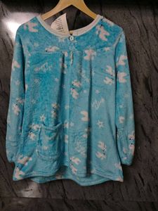 Cozy Blue Fleece Top