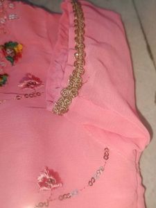 beautiful pink suit with dupatta .padosi girl geor