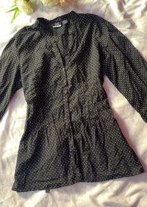 Chic Black Polka Dot Blouse