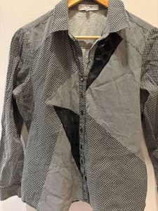Chic Lace Details Button-Up Shirt