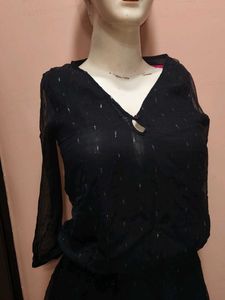 Chic Black Sheer Dress