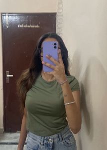 Olive Green Basic T-Shirt
