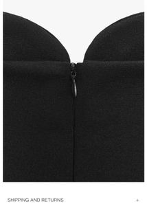 Zara limited edition Black Strapless V-Neck M