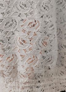 White Net Top With Full Length Sleeves