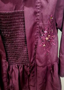 Purple top with attached jacket