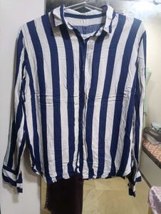 Classic Blue &amp; White Striped Shirt