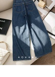 Savan Stylish Wide Leg Blue Denim Jeans