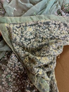 Embellished zari zardozi heavy work dupatta
