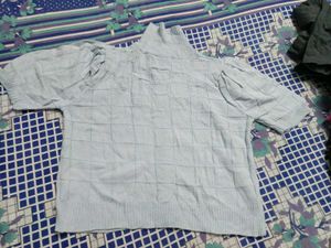 Chic Baby Blue Cardigan Top