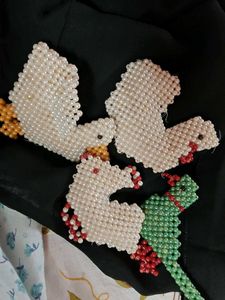 Beaded Duck &amp; Chicken miny toy