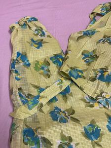 Floral Crop Top Skirt Set