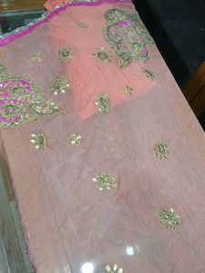 Peach &amp; Pink Embroidered Kurti