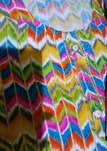 Vibrant Chevron Print Kurta