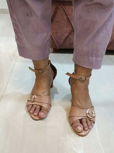 Elegant Pink Block Heels