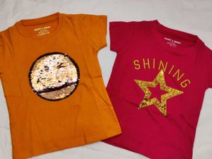 T-Shirt with Sequin Design 3-4 years