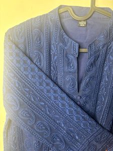 Royal Blue Chikankari Kurti