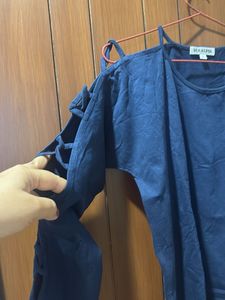 Blue Long Sleeve Top