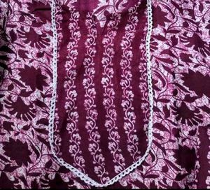 Not used totally new Burgundy Floral Kurta Set