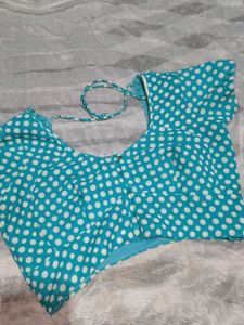 Teal Polka Dot Blouse