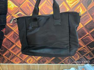Chic Black Nylon Tote Bag by van heusen.