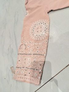 Elegant Peach Anarkali Suit with Dupatta