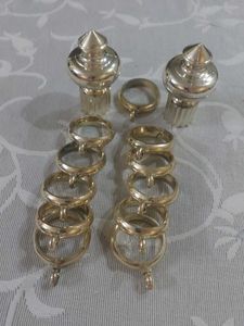 Decorative Curtain Rings &amp; Finials Set