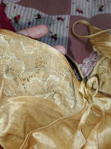 Satin Nightie with Lace Detail