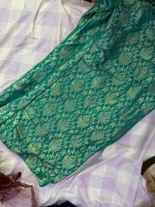 Pink embroidered suit with banarsi pants