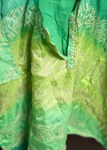 Green Ombre Dupatta with Print