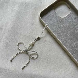 Cute Beaded Bow Phone Charm🤍