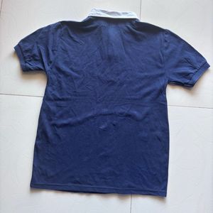 RALPH LAUREN Men's Blue Polo Shirt with Red Pony L