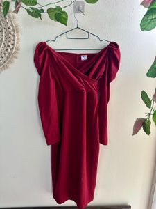Gorgeous Burgundy Midi Dress