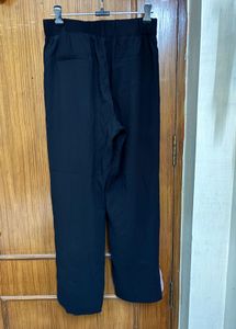 Black Pants with Side Stripes