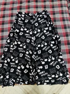 Cute Mickey Mouse Print Palazzo Pants