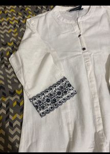 White Embroidered Kurta