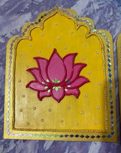 Set of 3 Lotus Wall Hangings- lippan art