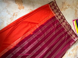 Gandaberunda crepe silk saree