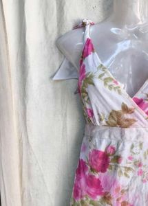 Floral Print Wrap Y2K top