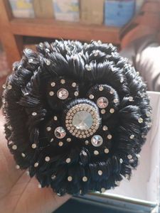 Elegant Jeweled Hair Bun Accessory