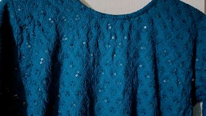 Blue Chikankari Kurti With Surprise Freebie
