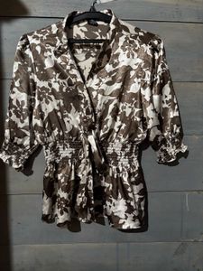 Floral Wrap Blouse