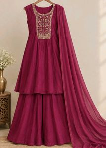 Embroidered Kurta Set with Dupatta