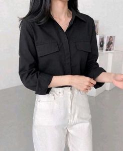 New with tag Korean Classic Black Button-Up Shirt