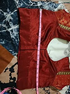 Banarasi SkyBlue Maroon And Gold With Stone Saree