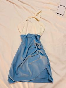 Elegant Two-Tone Mini Dress