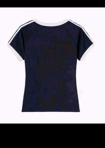 SAVANA Navy Blue Graphic Tee🩵