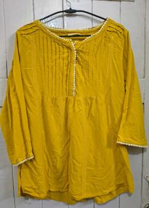 💛Yellow Mustard Tunic Top for women XL