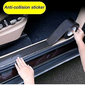💥 Hi-gloss black carbon  fiber door edge guard fo
