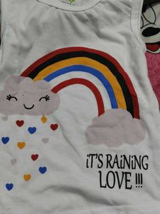 Girls Rainbow Love Sleeveless Top
