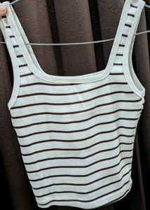 Striped Cropped Tank Top